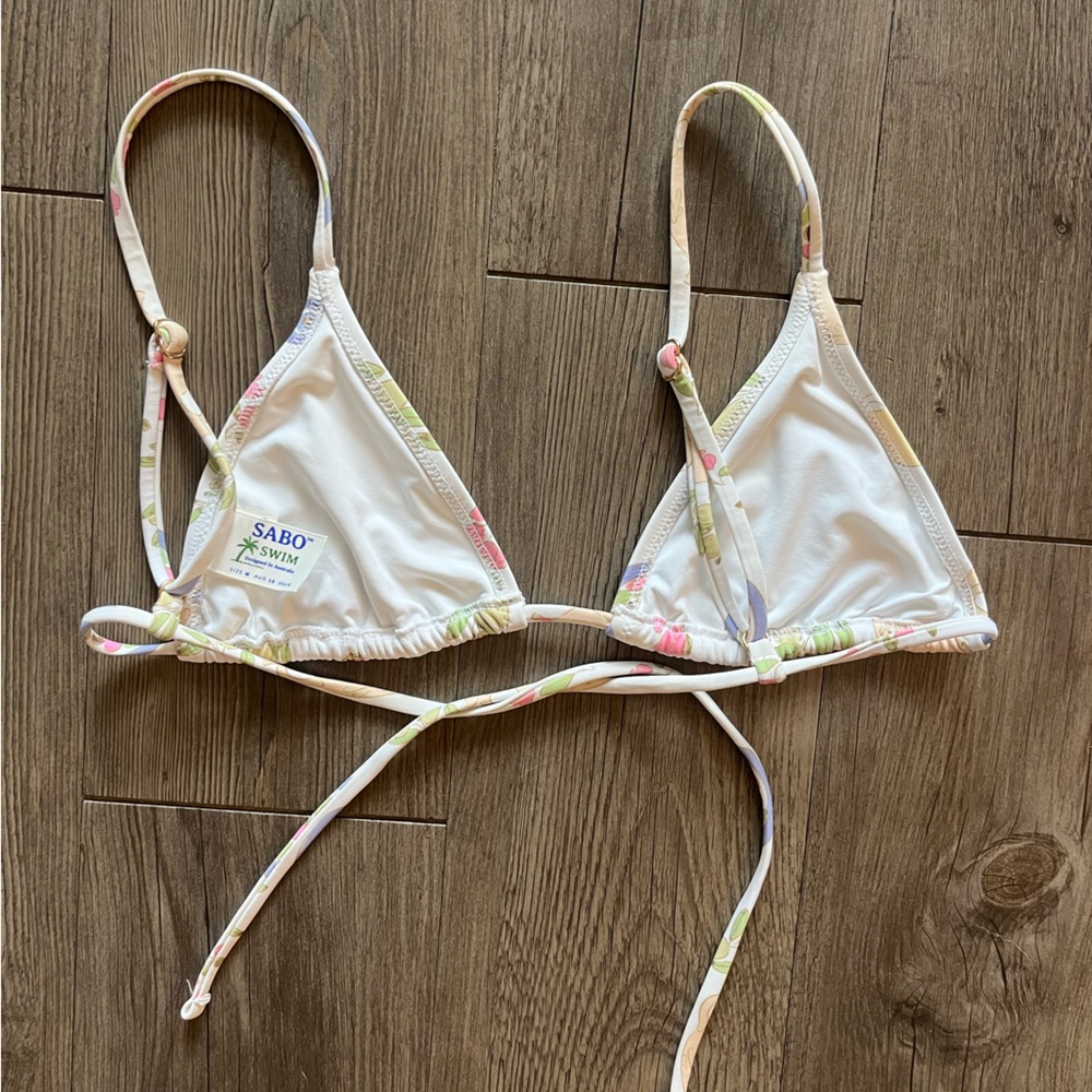Sabo Skirt Rhodes Tie Bottom and Tri Top Bikini Set. Size M - Picture 9 of 10